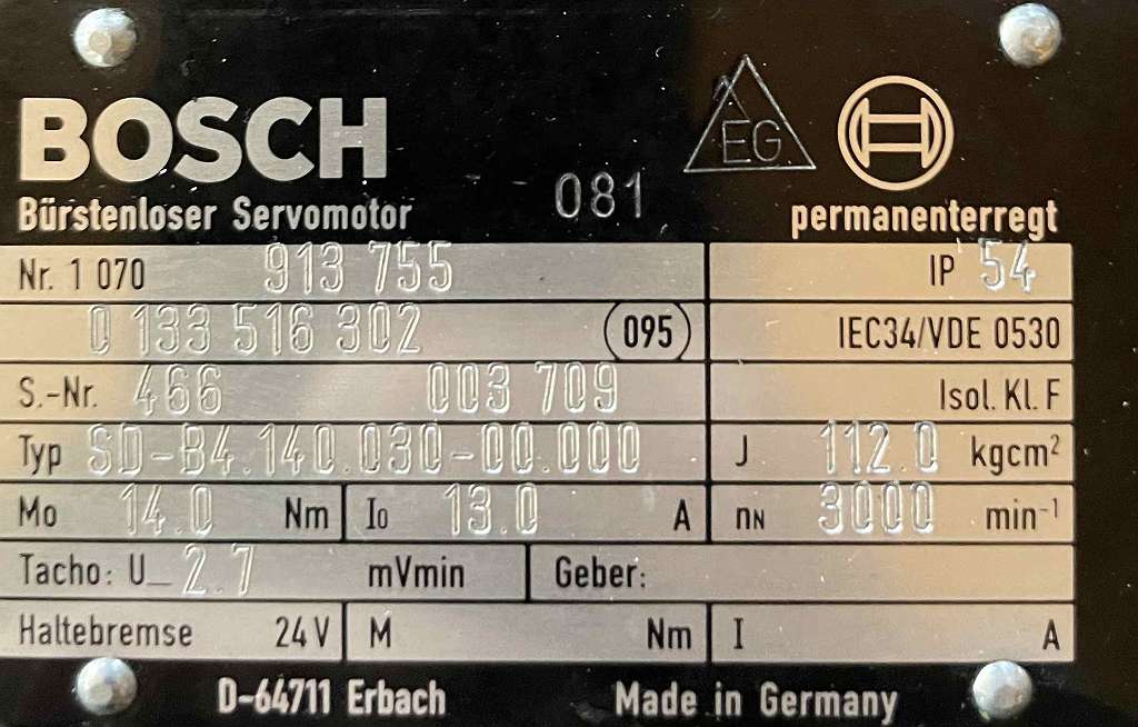 SD-B4.140.030-00.000, Bosch, szervo motor, 4.4kW