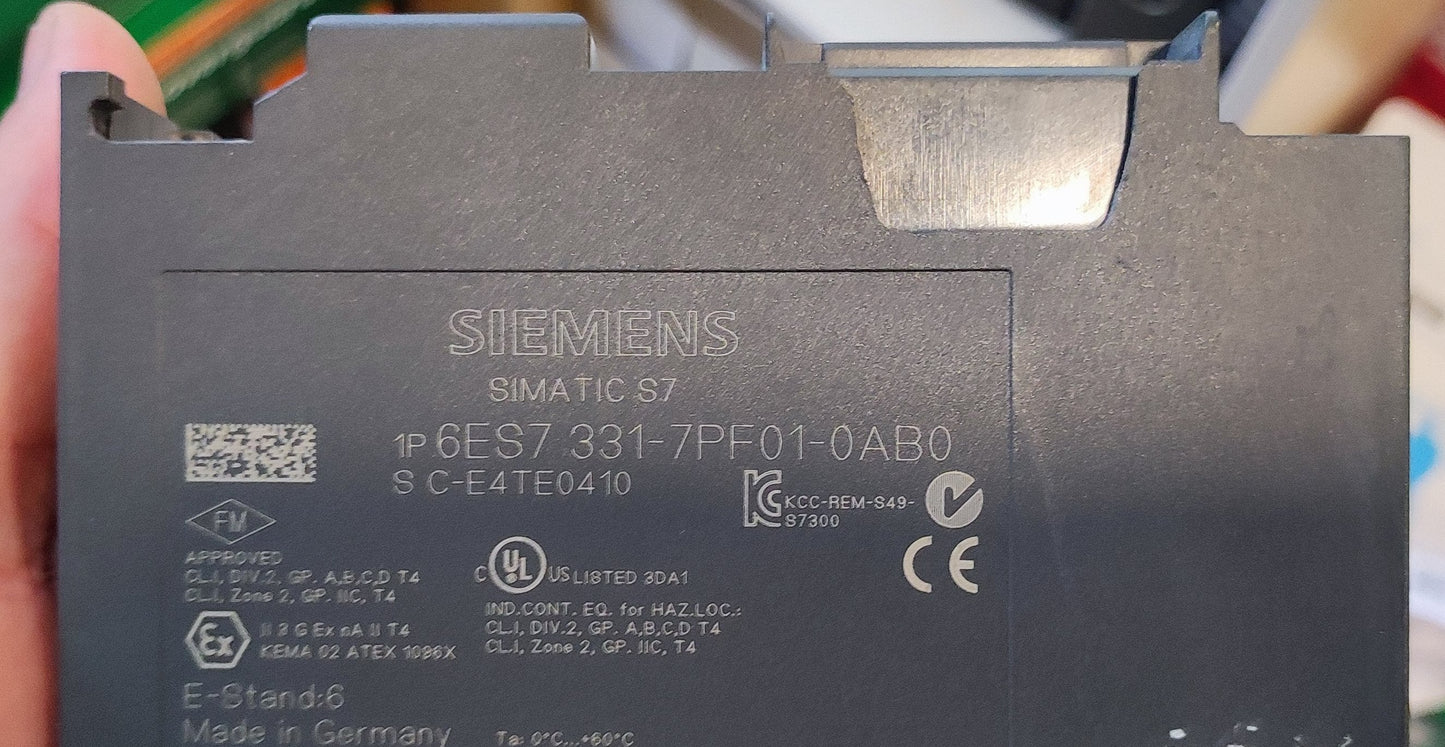 6ES7331-7PF01-0AB0, S7300, analóg bemeneti kártya, Siemens