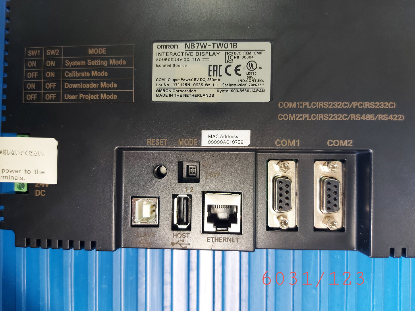 NB7W-TW01B, Omron HMI