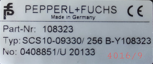 SCS10-09330/256B-Y108323; 0408851/U20133, 108323, Pepperl+Fuchs jeladó