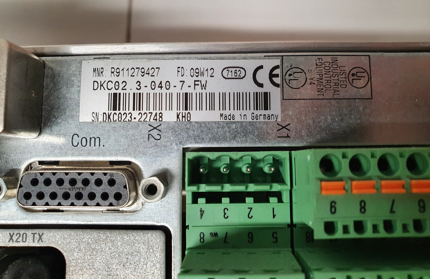 DKC02.3-040-7-FW, digital, AC servo amplifier module, Ecodrive, Indramat, 40A