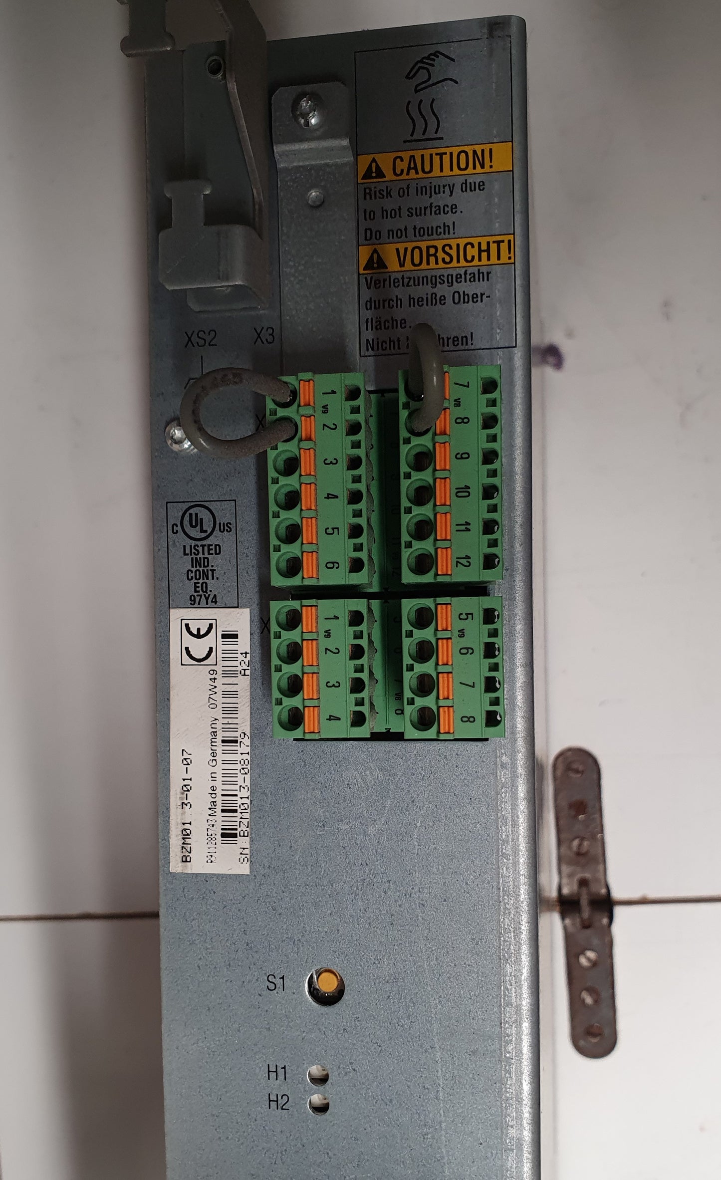 BZM01.3-01-07, kiegészítő energiaelnyelő modul, Rexroth, 1kW, 40A