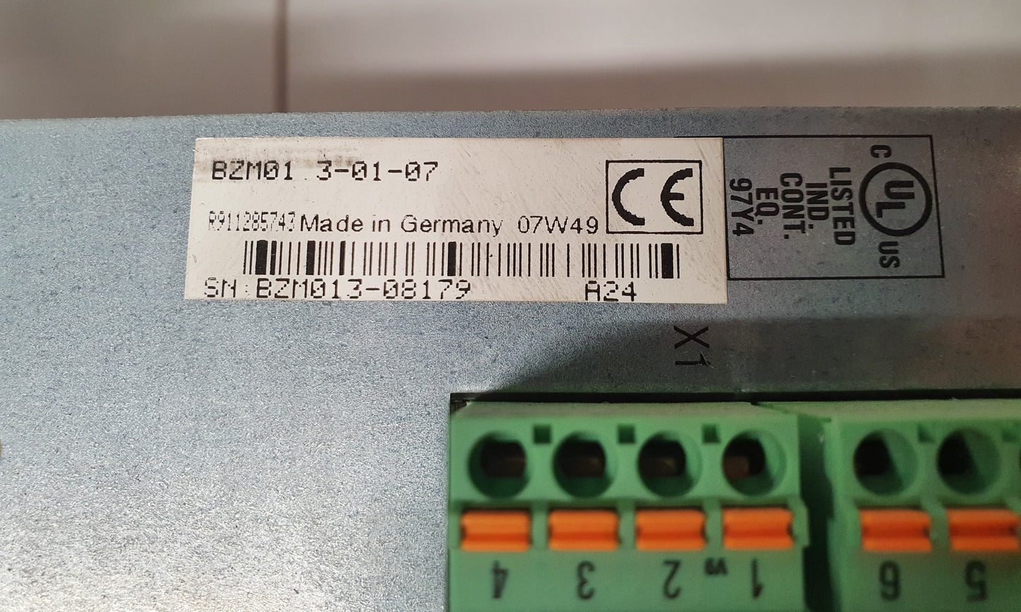 BZM01.3-01-07, kiegészítő energiaelnyelő modul, Rexroth, 1kW, 40A