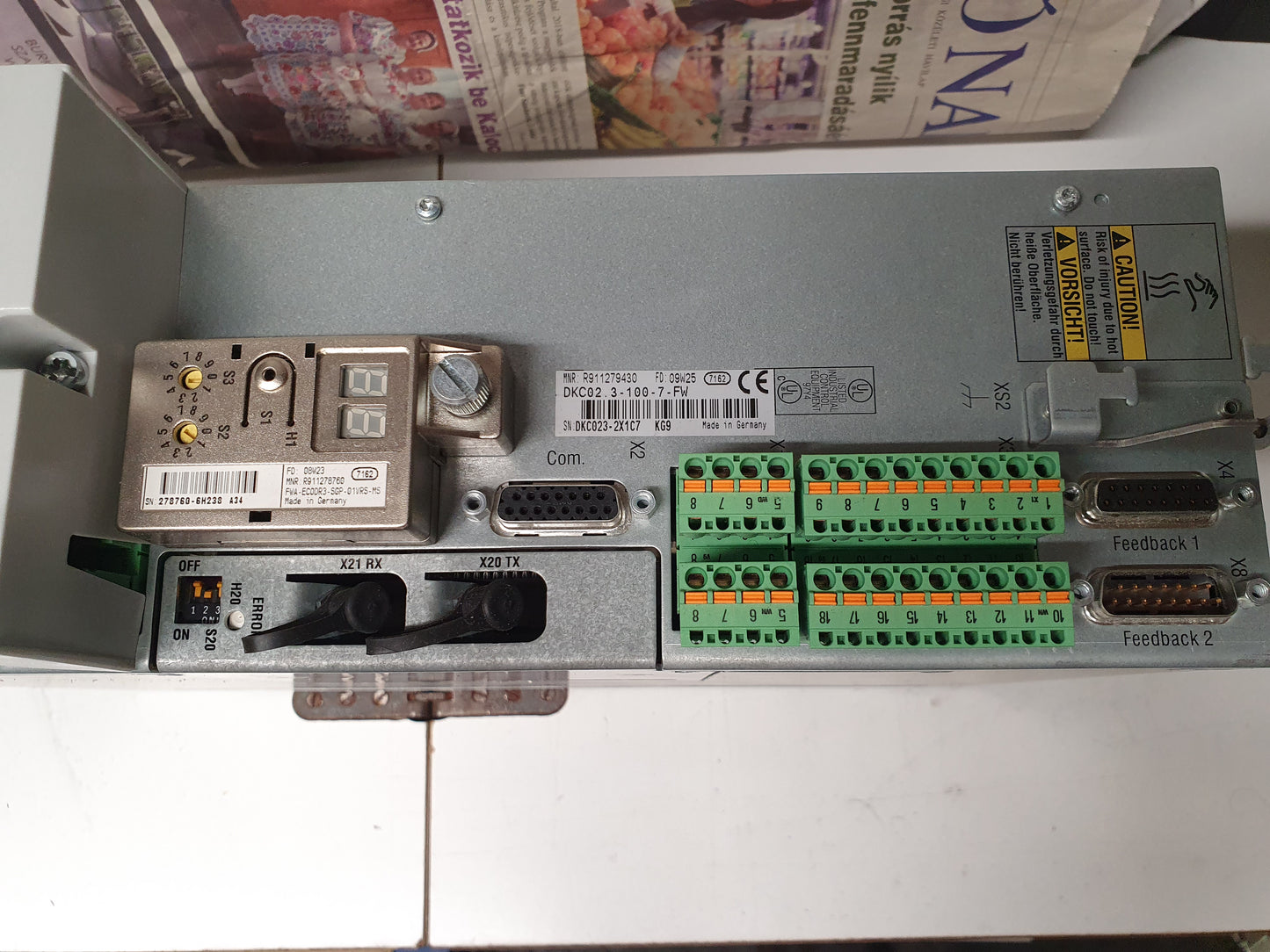 DKC02.3-100-7-FW, Indramat, Bosch, 100A, AC servo amplifier