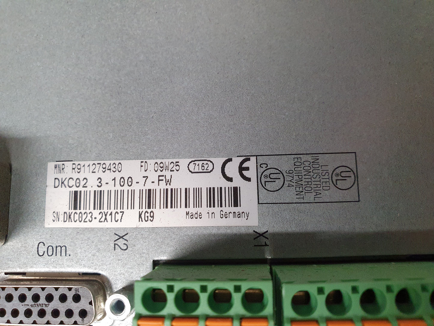 DKC02.3-100-7-FW, Indramat, Bosch, 100A, AC servo amplifier