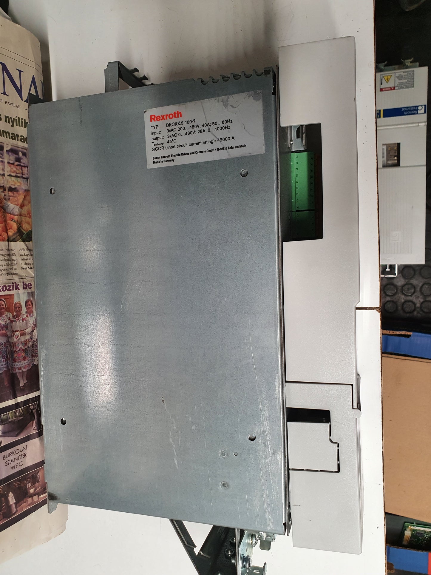 DKC02.3-100-7-FW, Indramat, Bosch, 100A, AC-szervo erősítő