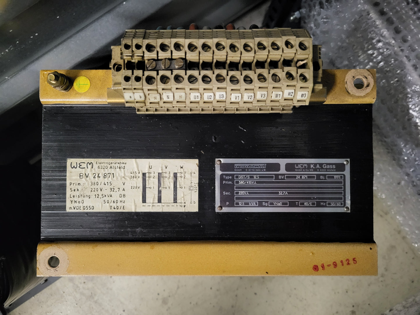 DST/S 12.5, Indramat transzformátor, 12.5kVA