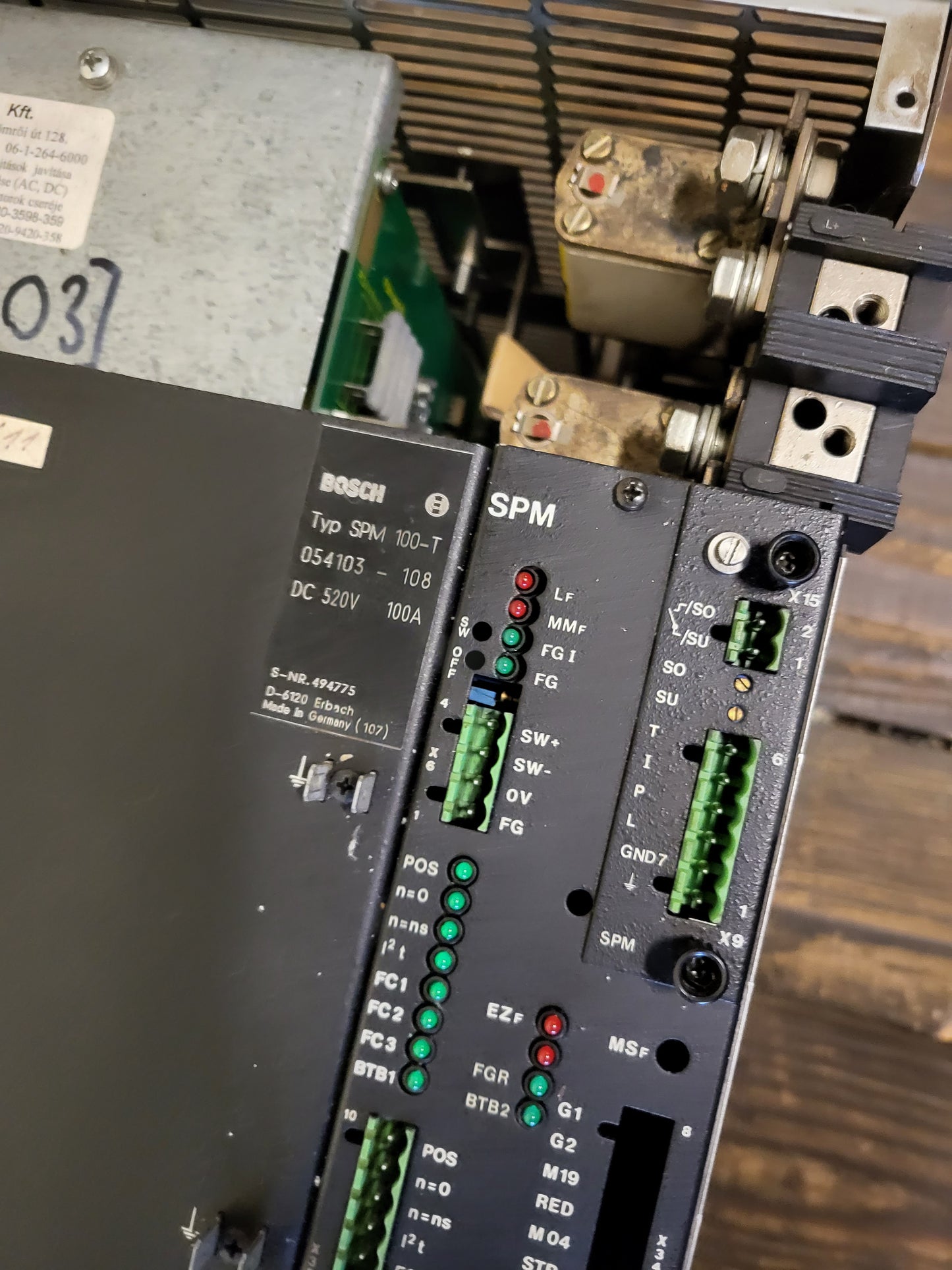 SPM 100-T, Bosch, 100A-es orsóhajtás (054103-108)