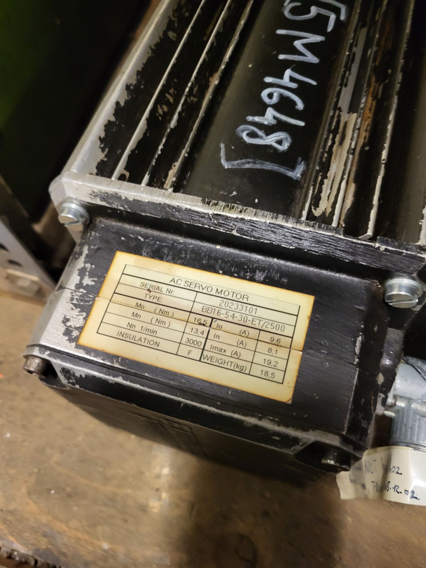 BB16-54-30-ET/2500, AC-Servomotor (Baumüller?), 13,4 Nm