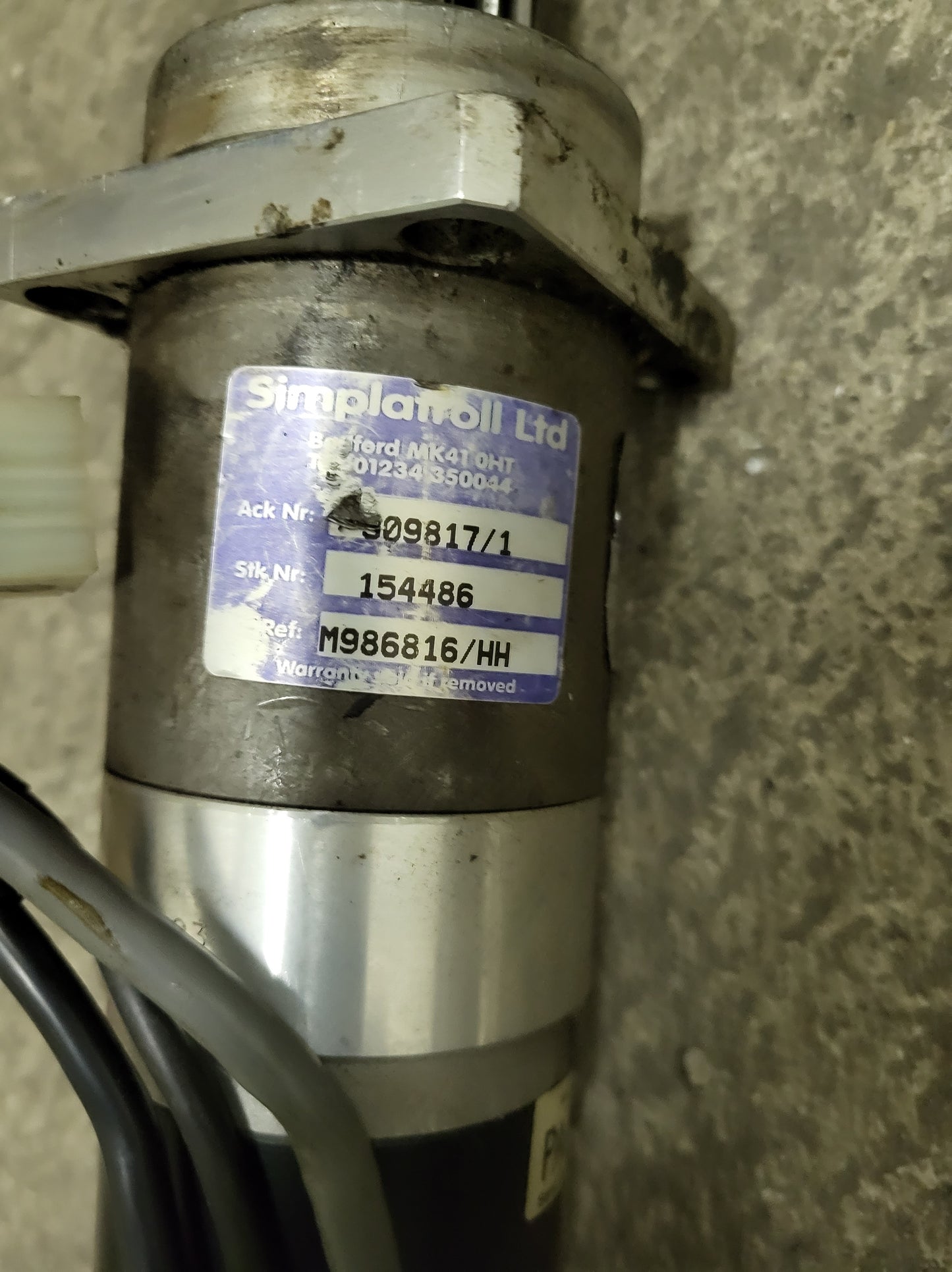 RX120LR1207 Parvex brand, DC servo motor (+ Mijno gear), 0.285Nm