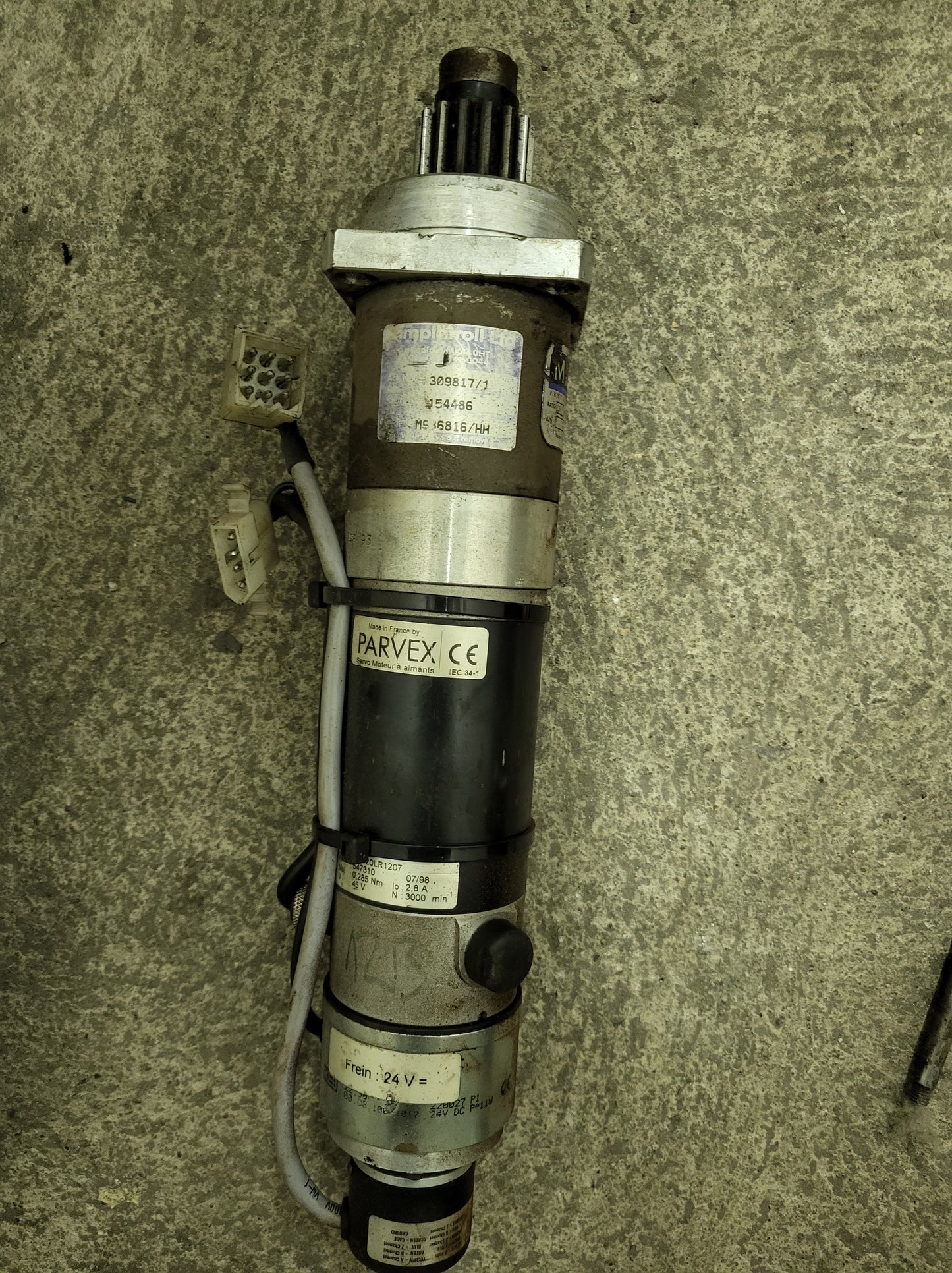RX120LR1207 Parvex brand, DC servo motor (+ Mijno gear), 0.285Nm