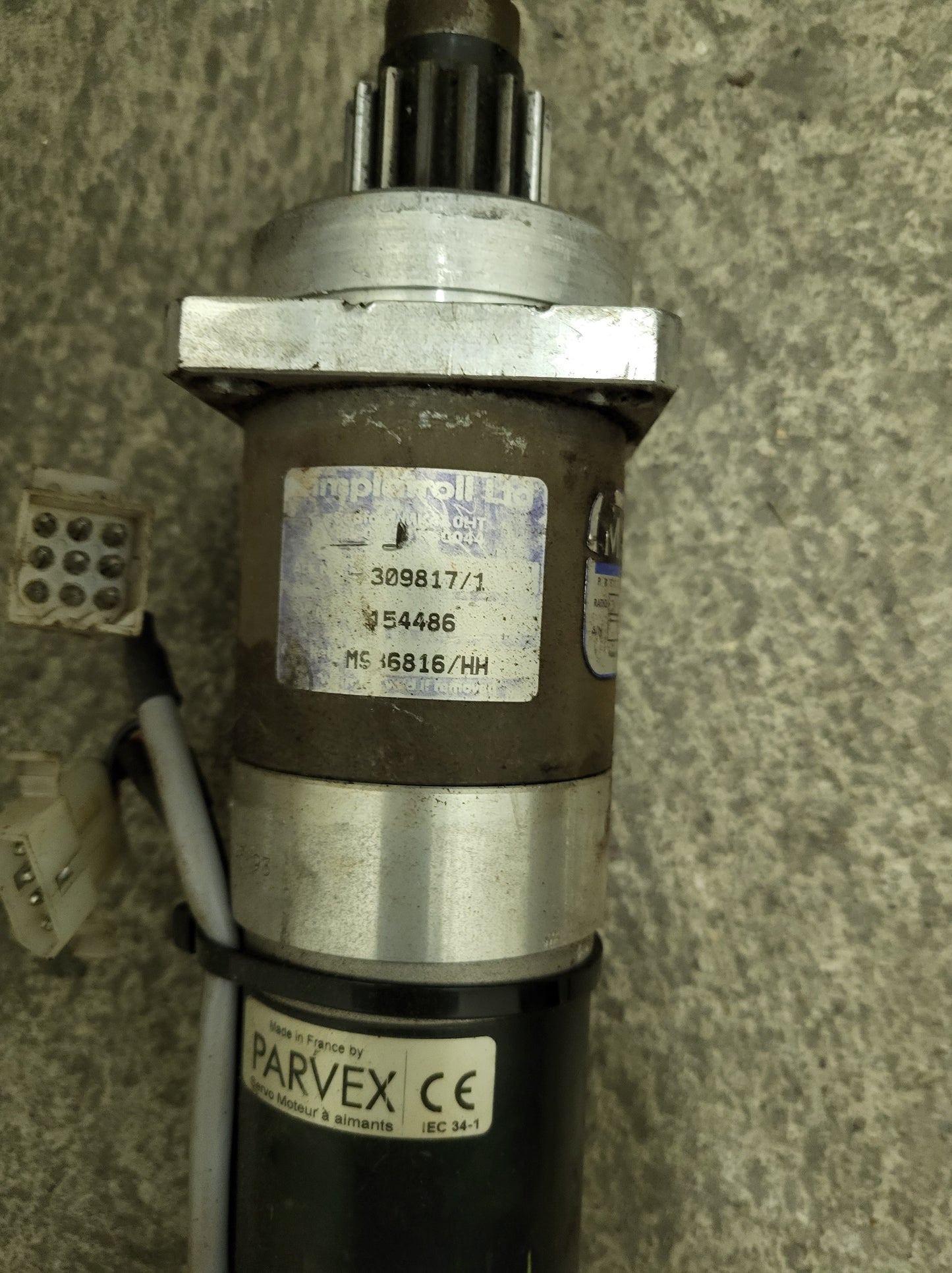 RX120LR1207 Parvex brand, DC servo motor (+ Mijno gear), 0.285Nm