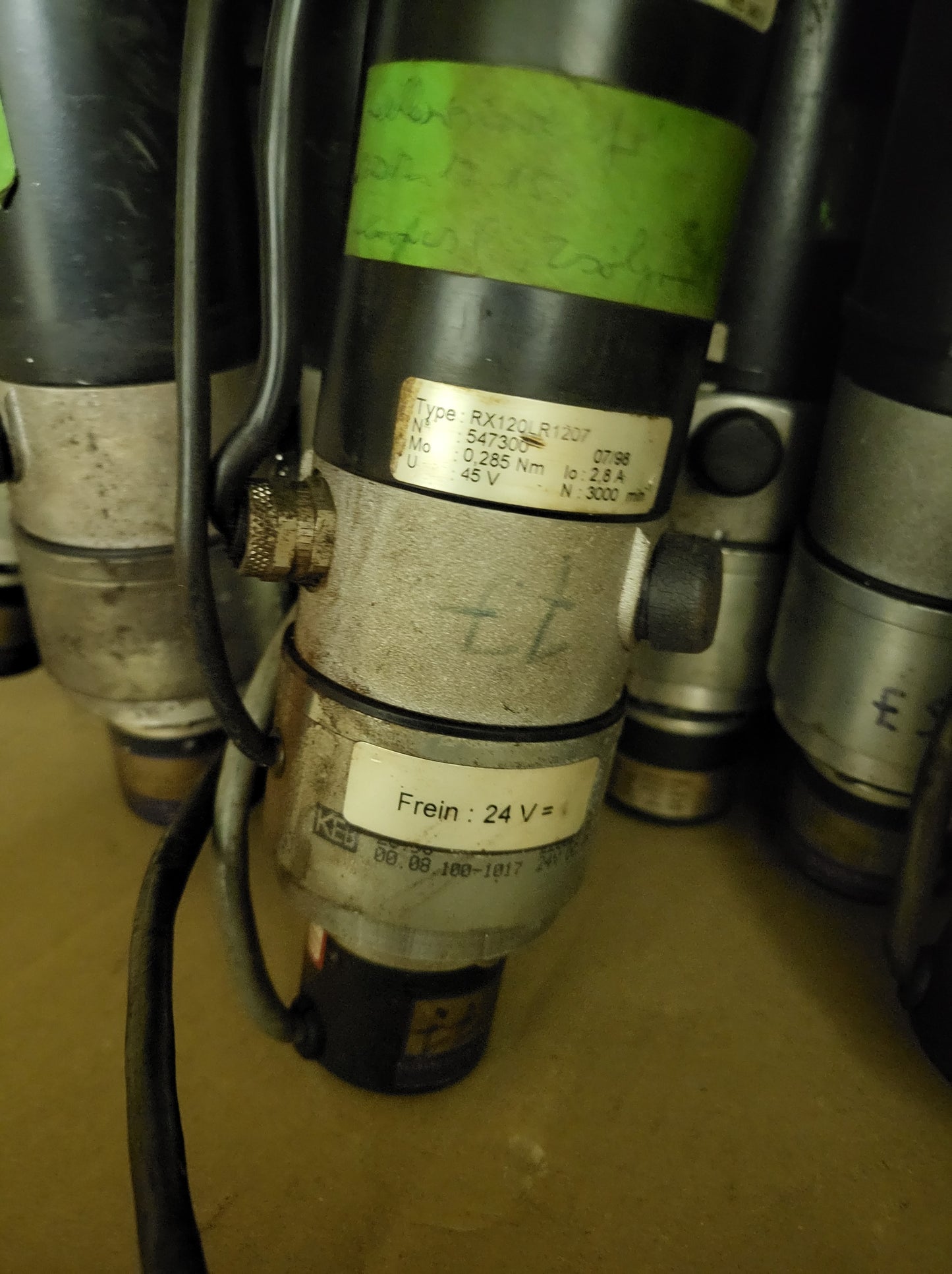 RX120LR1207 Parvex brand, DC servo motor (+ Mijno gear), 0.285Nm
