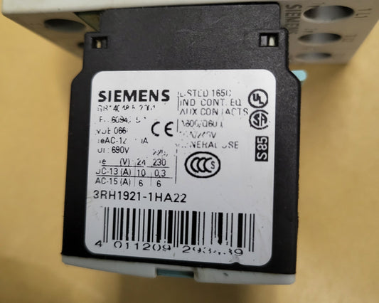 3RH1921-1HA22 segédkapcsoló blokk, Siemens