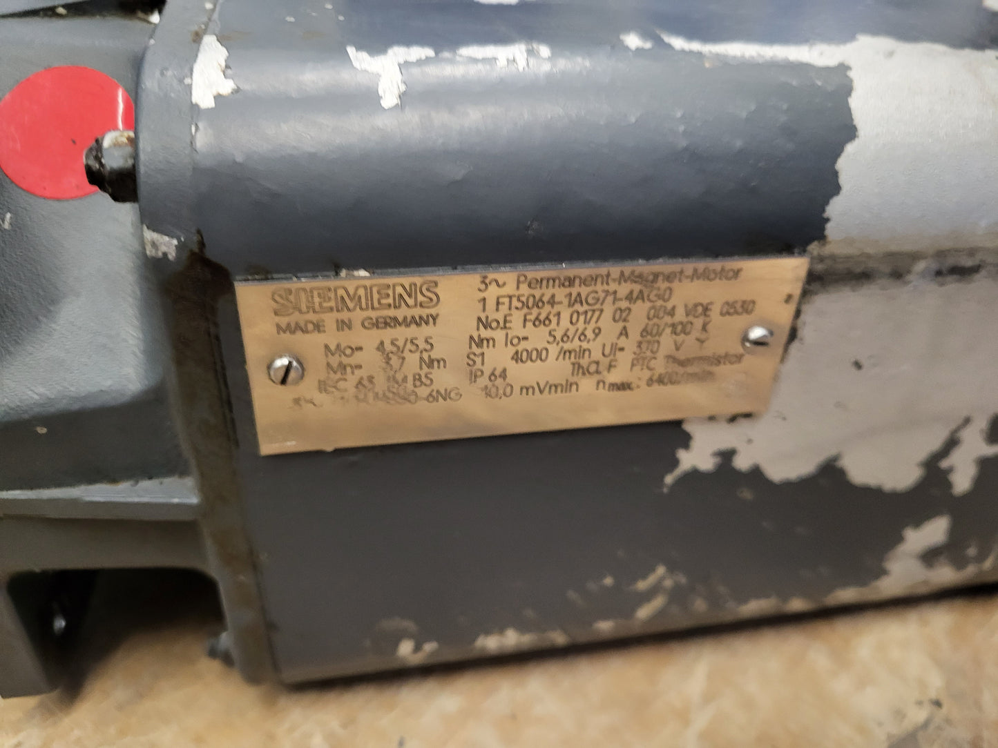 1FT5064-1AG71-4AG0, Siemens, AC-Vorschubmotor, 5,5 Nm, 1,5 kW Motor