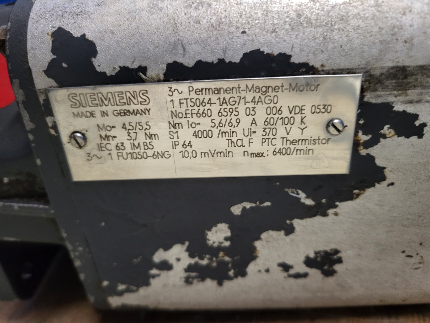 1FT5064-1AG71-4AG0, Siemens, AC-Vorschubmotor, 5,5 Nm, 1,5 kW Motor