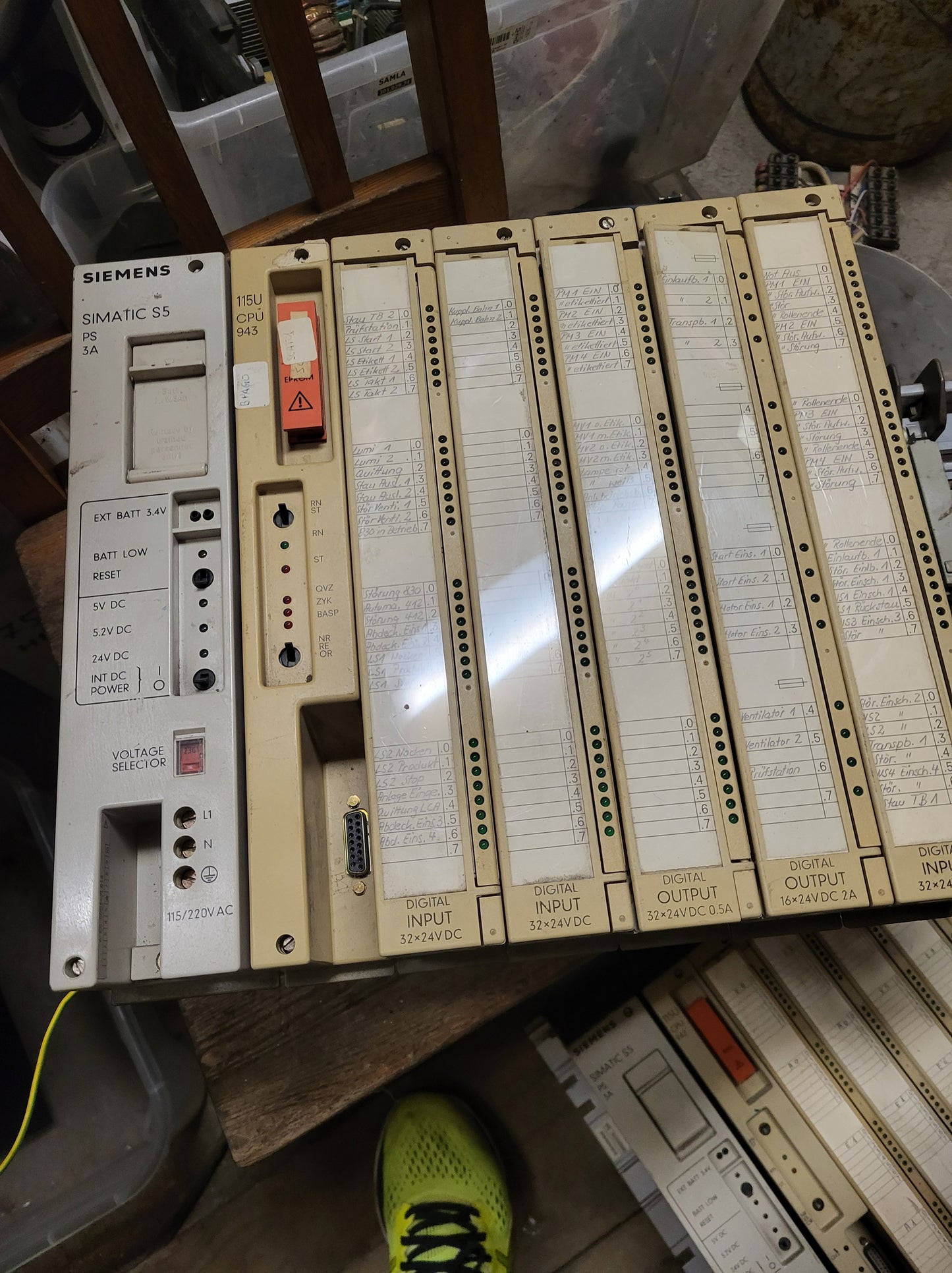 Siemens, Simatic S5, 115U, Siemens, full plc-rack, 943-as CPU-val