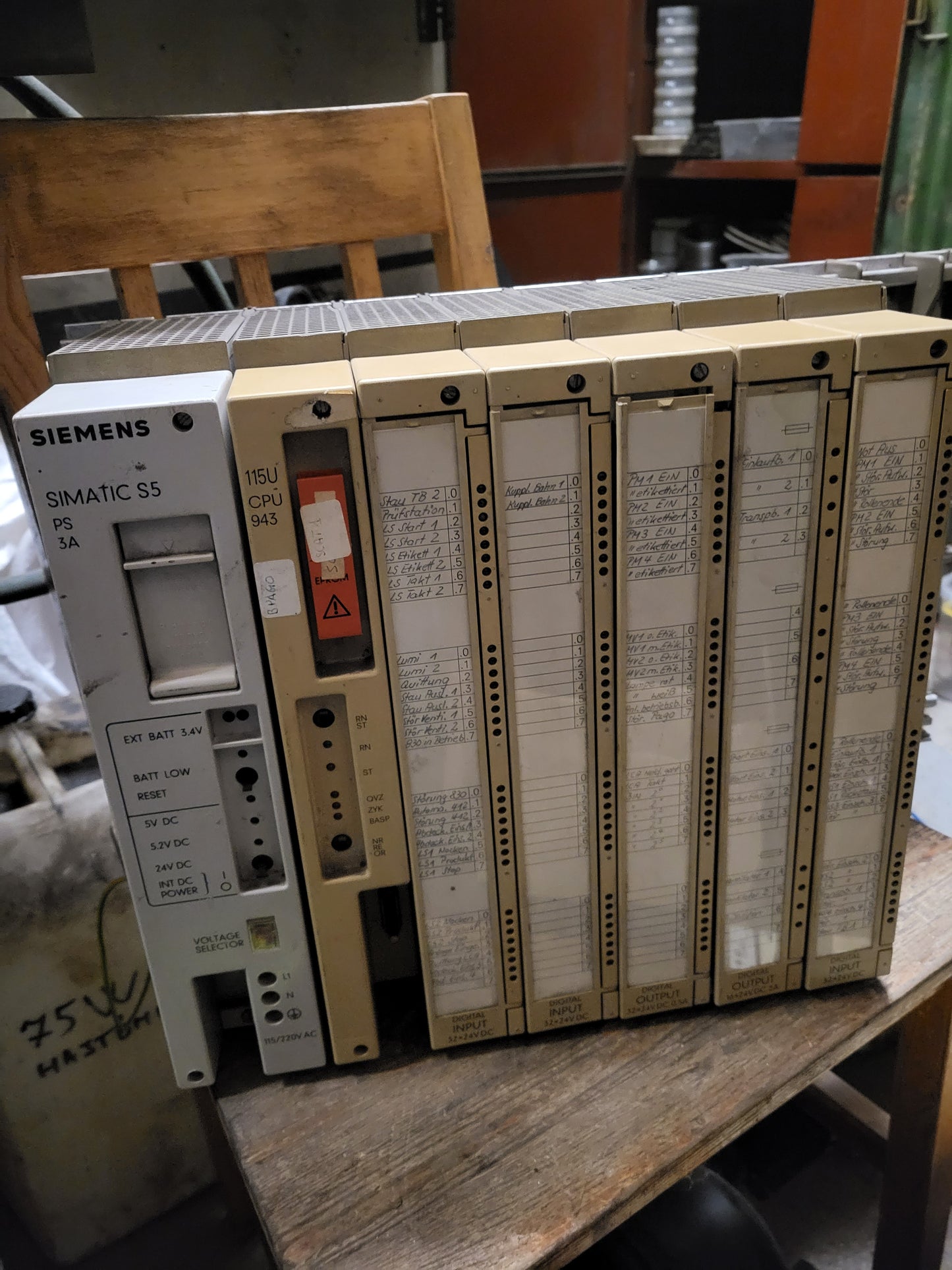 Siemens, Simatic S5, 115U, Siemens, full plc-rack, 943-as CPU-val