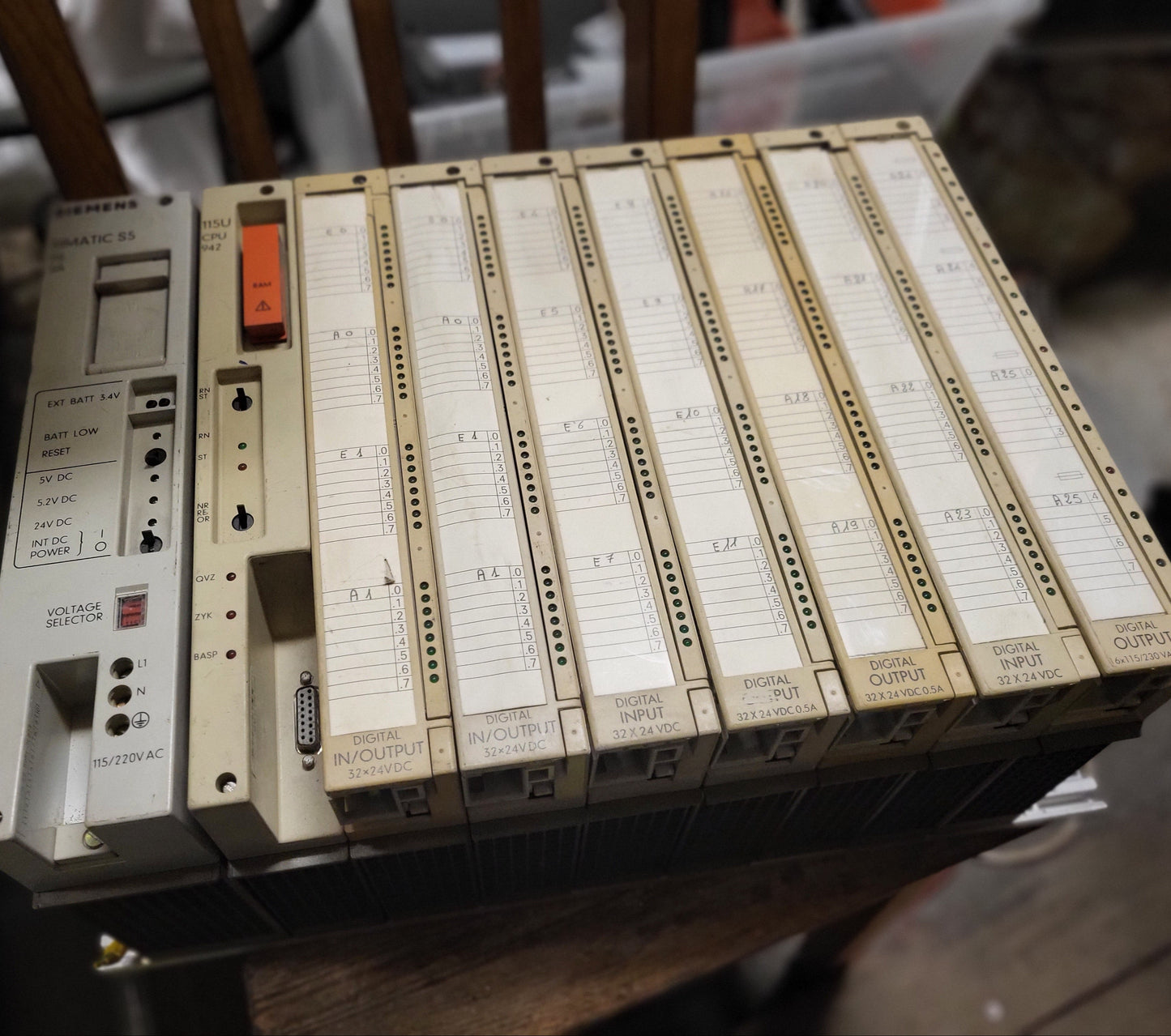 Siemens, Simatic S5, 115U, Siemens, full plc-rack, 942-es CPU-val
