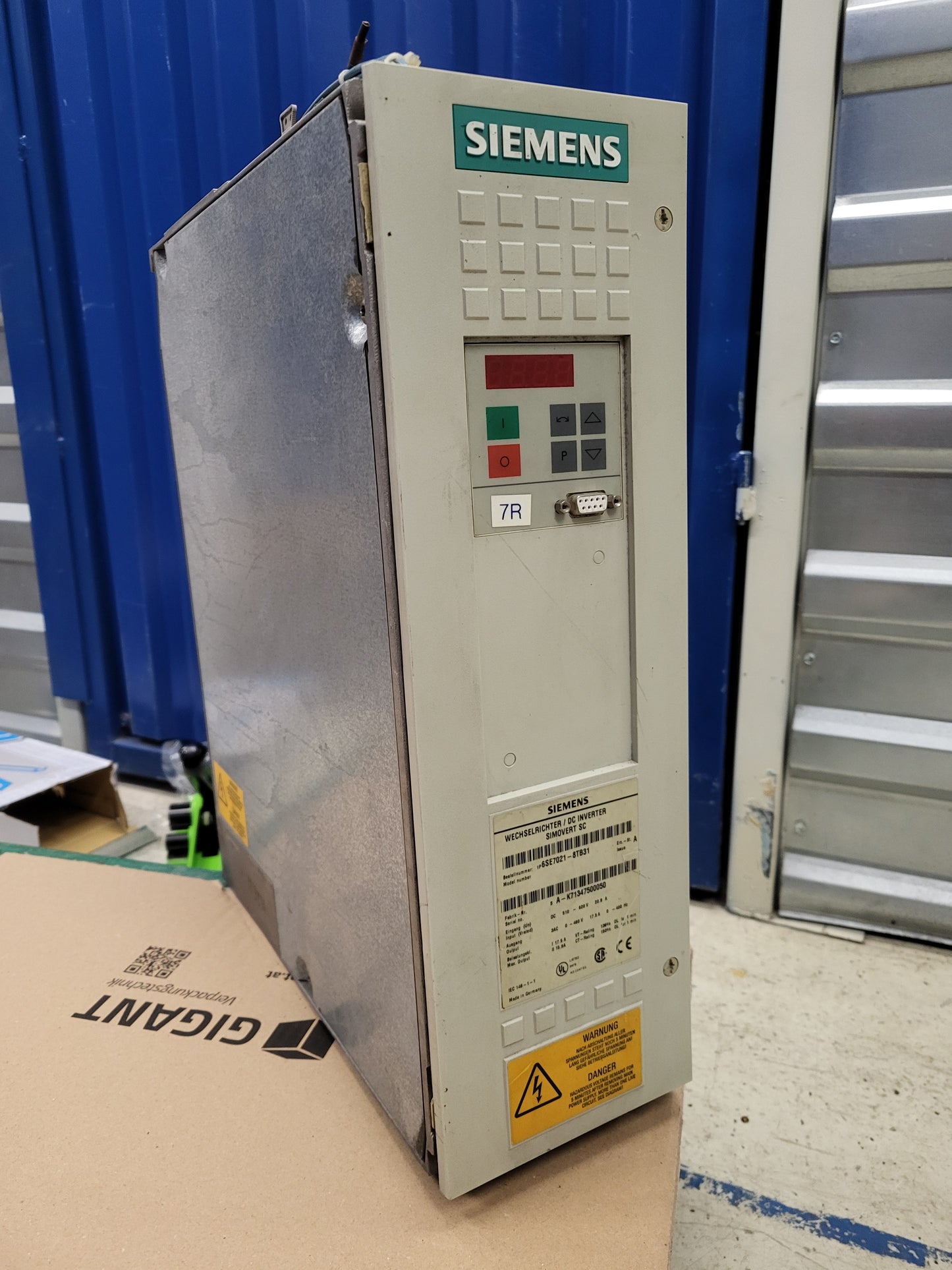 6SE7021-8TB31, Siemens SIMOVERT MASTERDRIVES, inverter, 7.5kW