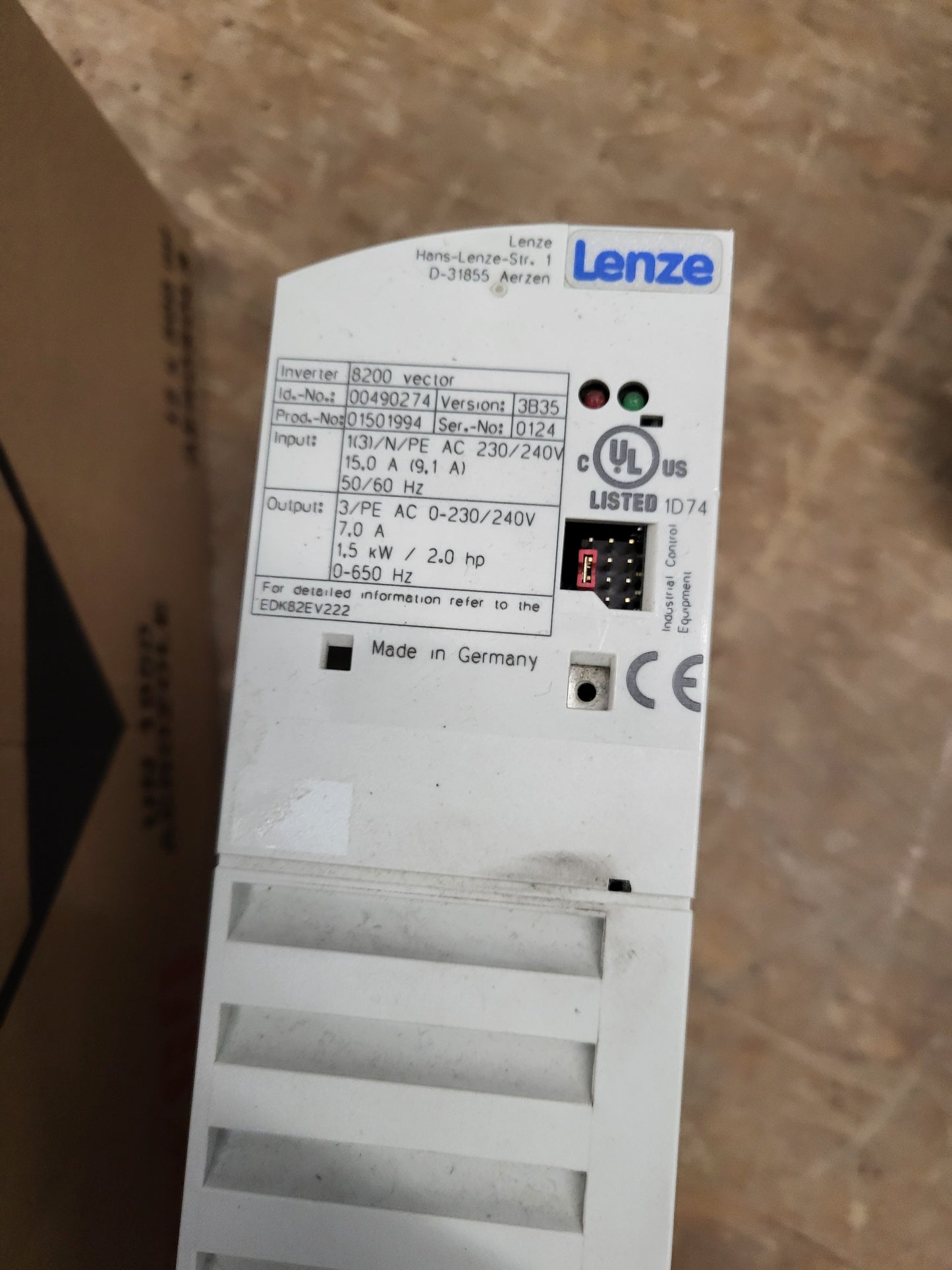 E82EV152_2C Frequenzumrichter, 1,5 kW