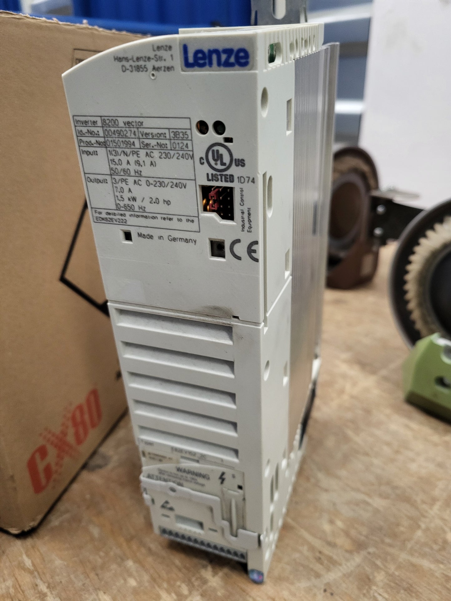 E82EV152_2C Frequenzumrichter, 7A, 1,5kW, Lenze