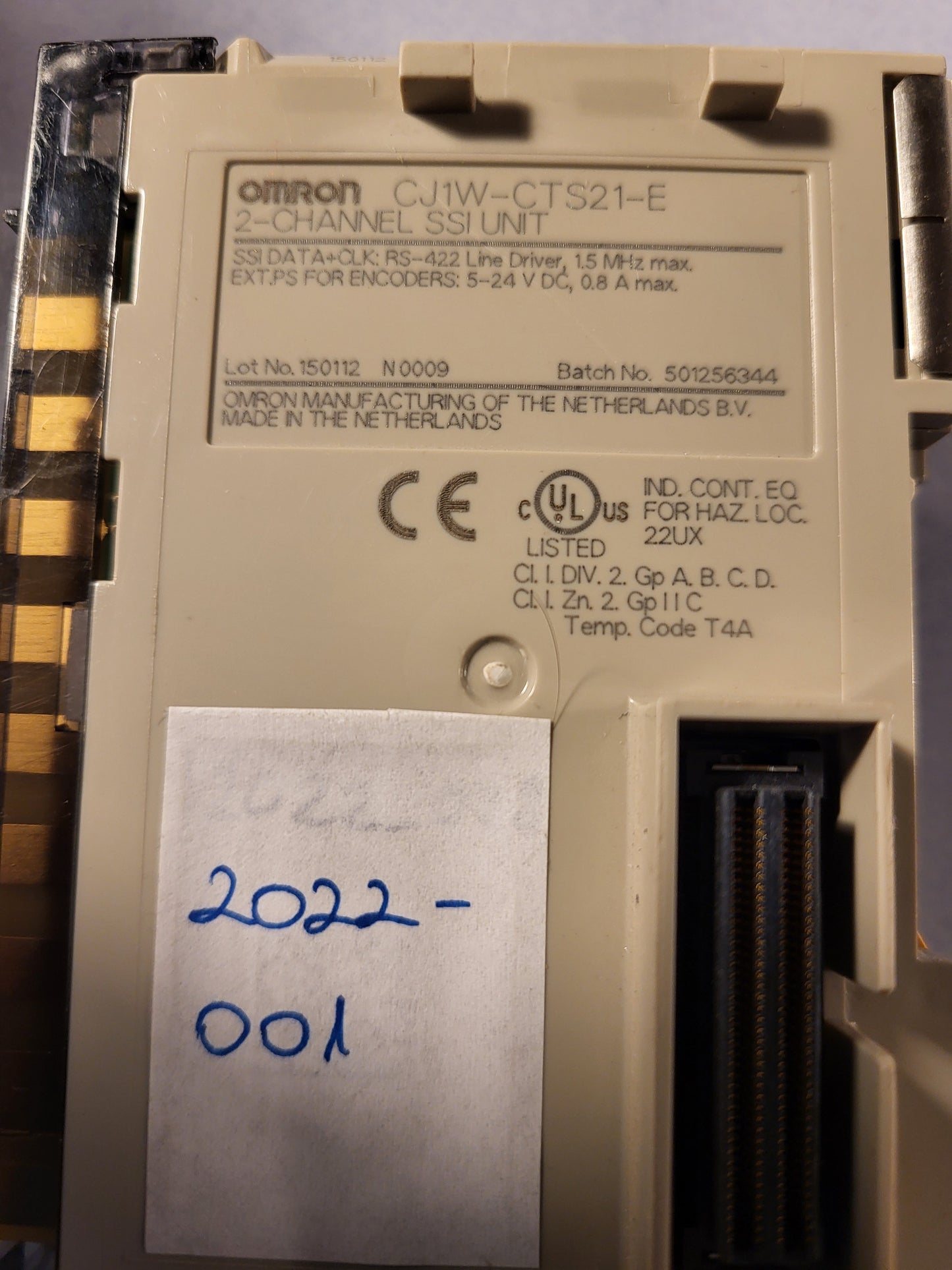 CJ1W-CTS21-E, Omron, high-speed counter input unit