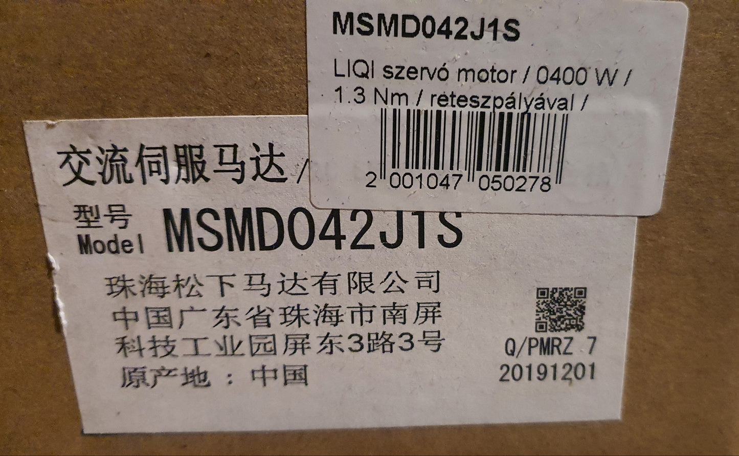 MSMD042J1S, Panasonic, 0,4 kW, AC-Servomotor