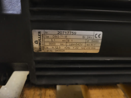 DSG71-M, 5.1kW, AC-szervo motor, Baumüller