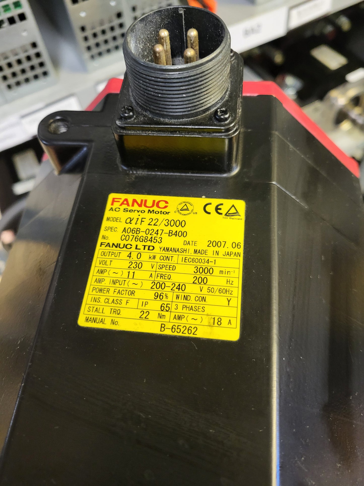 A06B-0247-B400, AC servo motor, 4kW, Fanuc