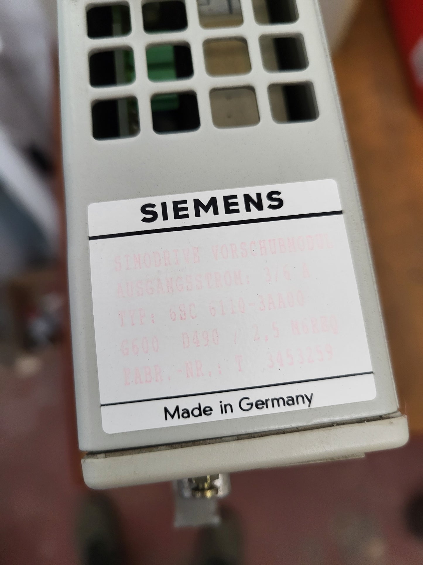 6SC6110-3AA00, SIMODRIVE 611 Leistungsmodul, 3A