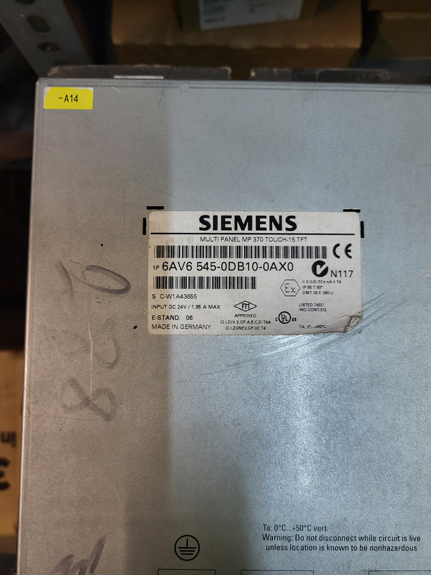 6AV6545-0DB10-0AX0, Multi panel MP370, Touch-15 TFT