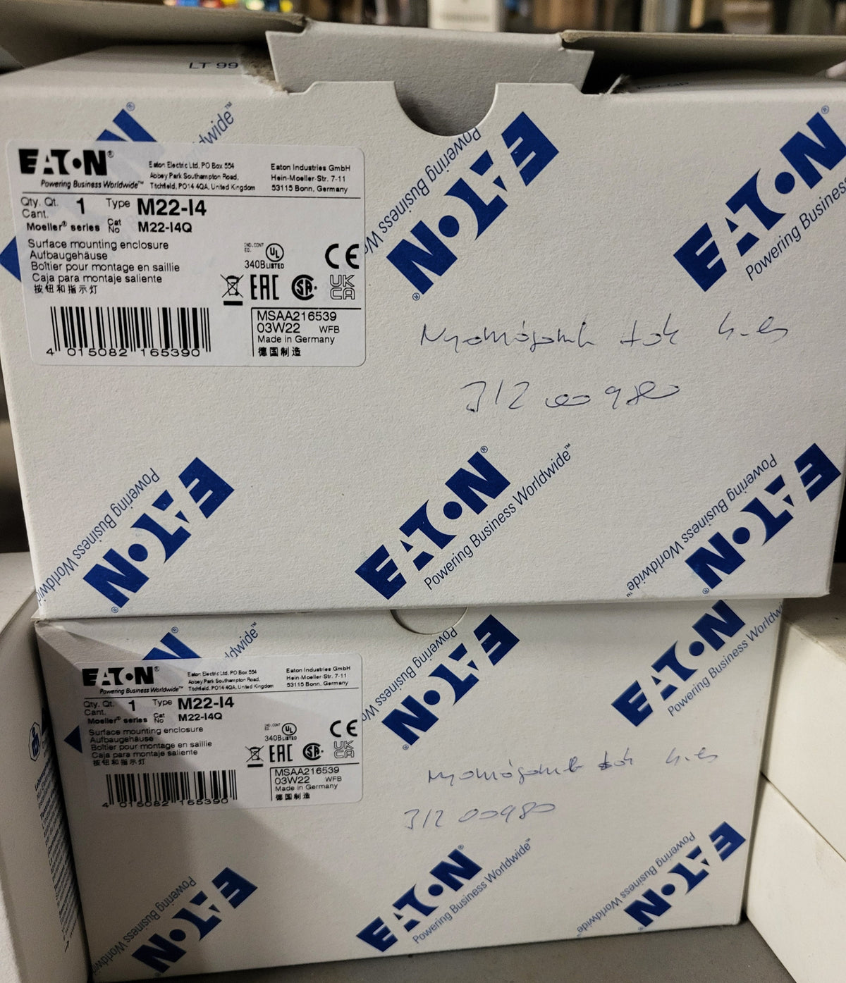 M22-I4, 216539, nyomógomb tok, Eaton