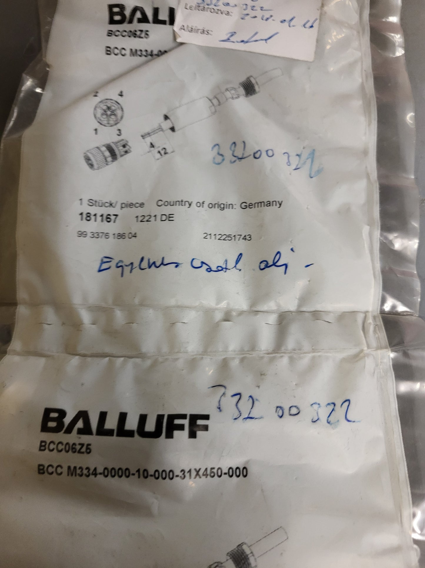 BCC06Z5, BCC M334-0000-10-000-31X450-000, Steckverbinder, Balluff