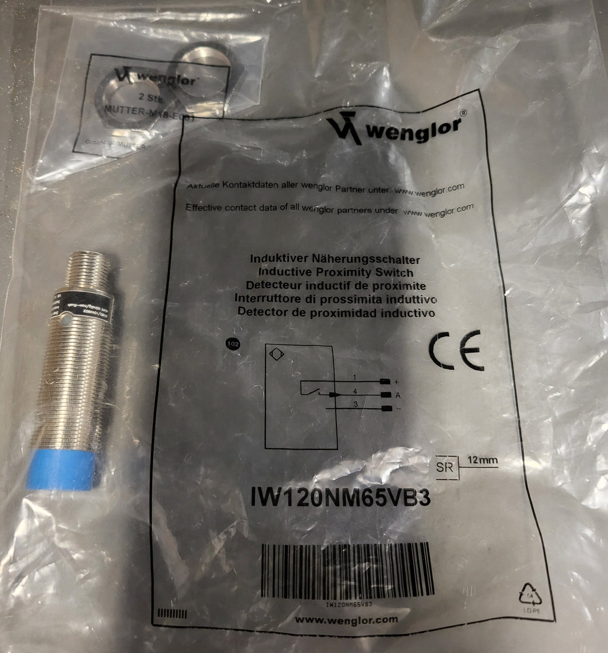 IW120NM65VB3, közelségkapcsoló, Wenglor