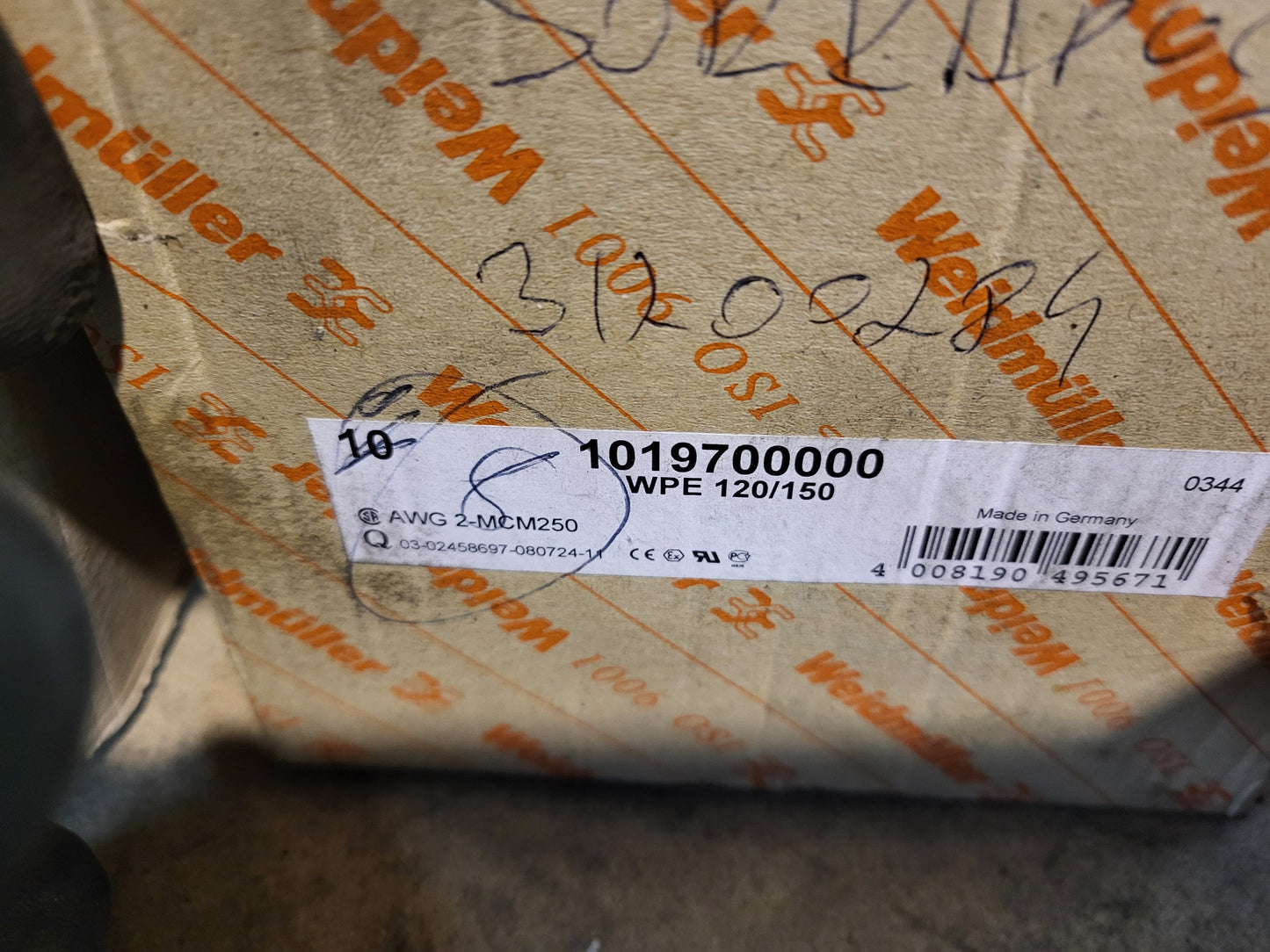 1019700000, Weidmüller, PE-Stecker, schraubbar, WPE 120/150