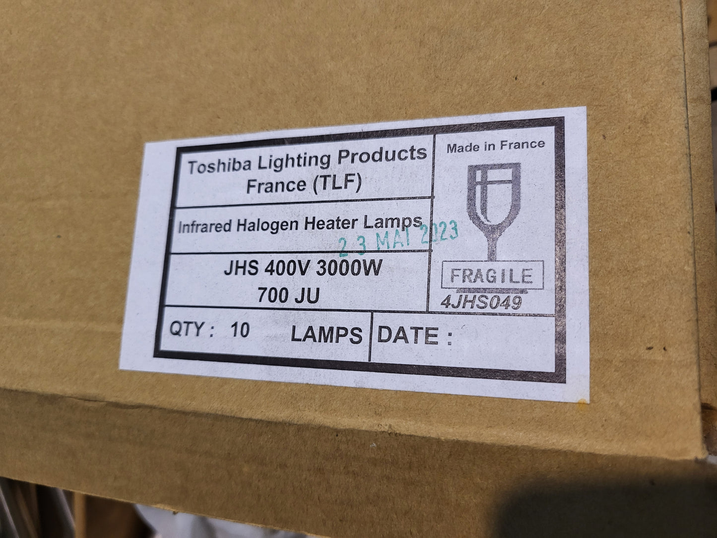 JHS 400V 3000W 700 JU, Toshiba, infravörös halogén fűtőlámpák