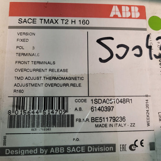 SACE TMAX T2H 160, megszakító, MCCB, ABB