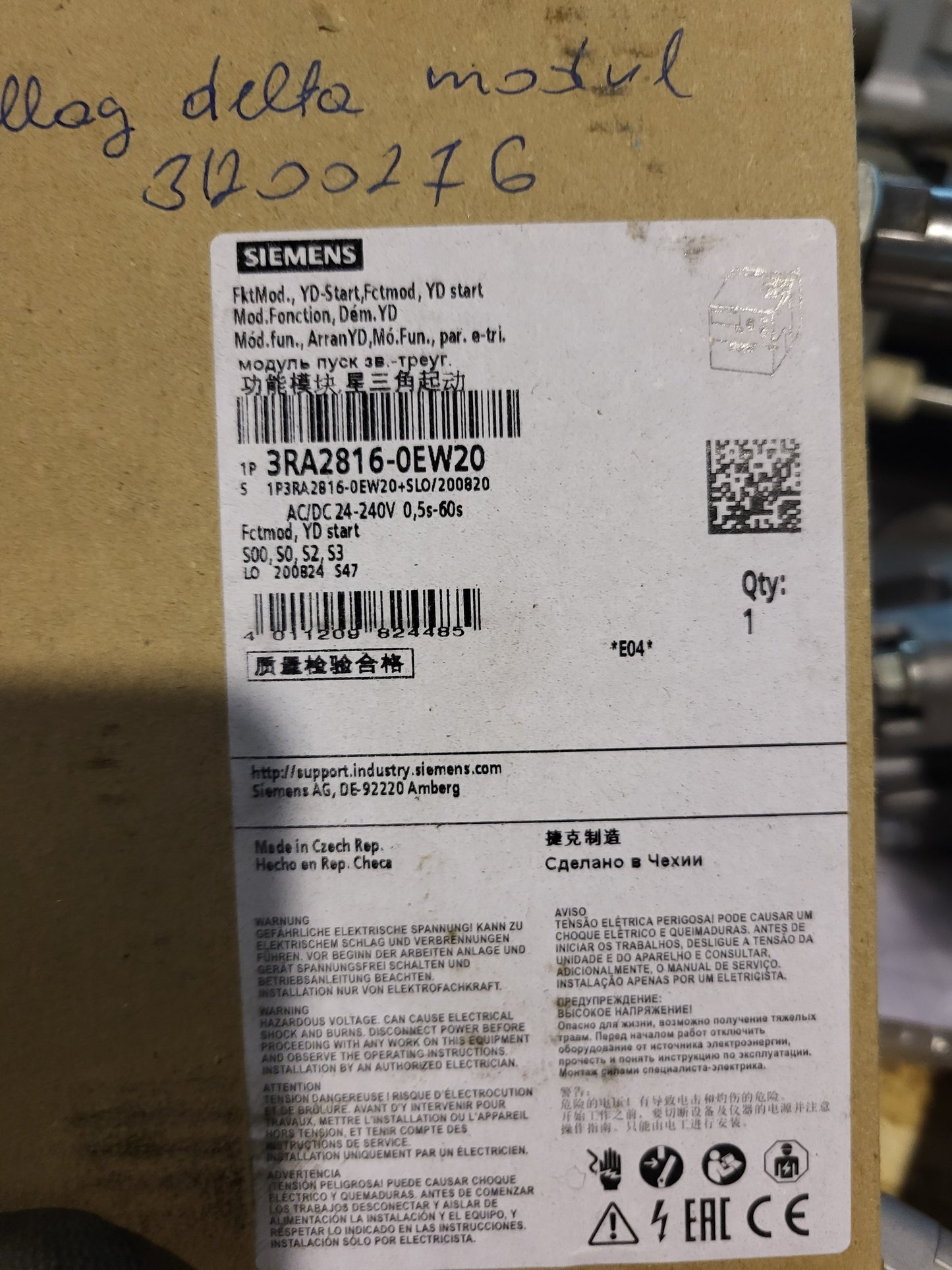 3RA2816-0EW20, csillag-delta modul, Siemens