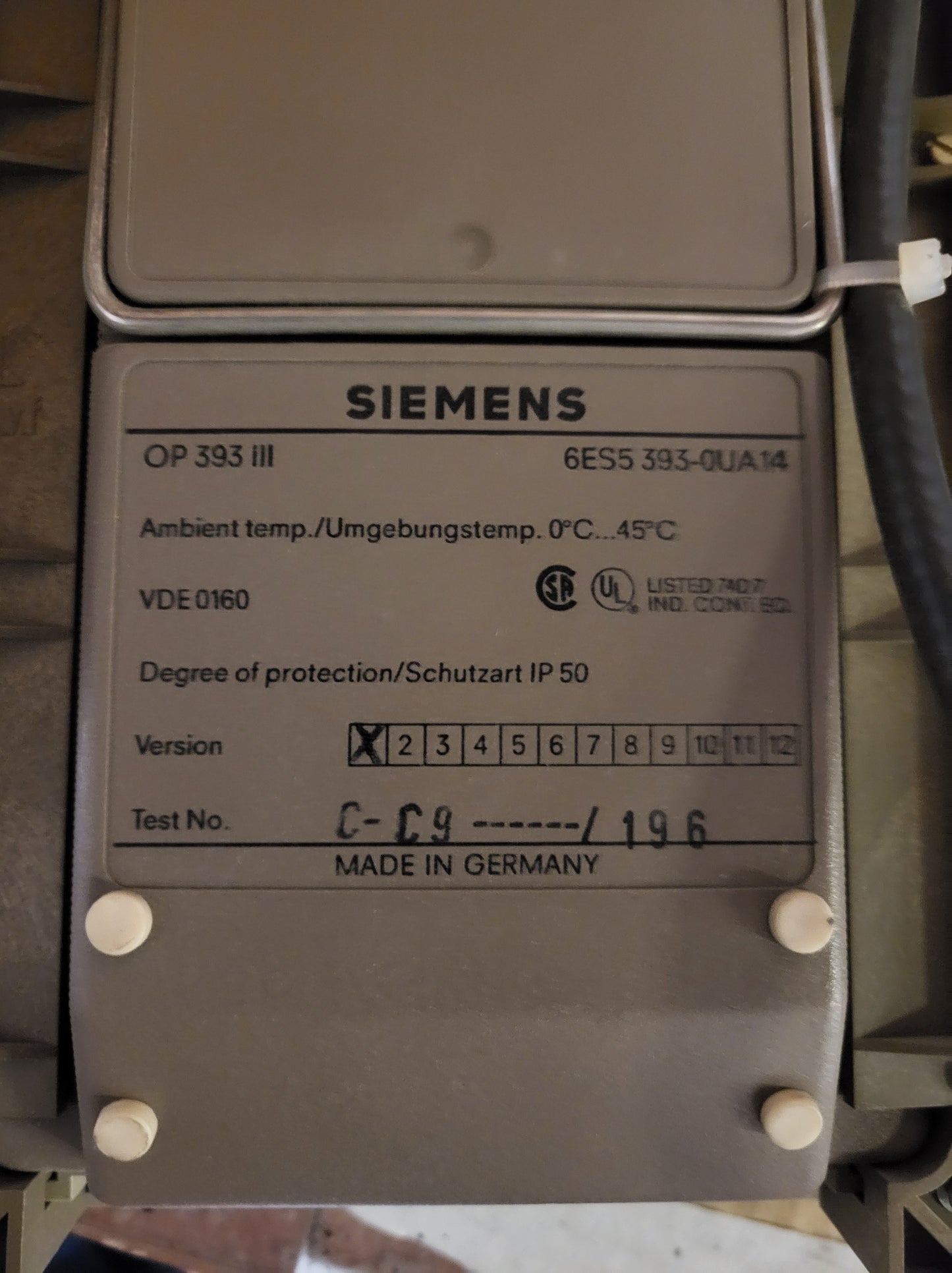 6ES5393-0UA14, OP393-III, op-panel