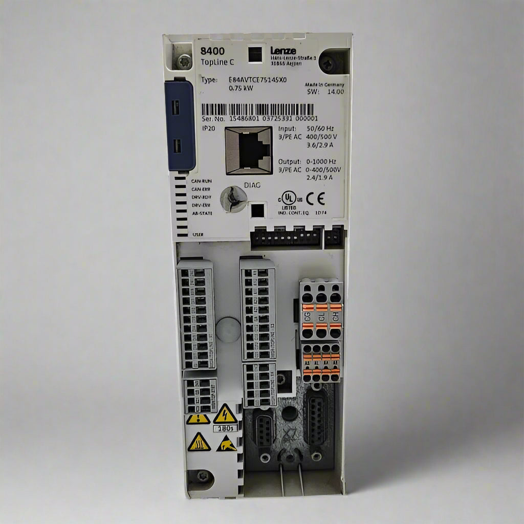 E84AVTCE7514SX0, Lenze-Wechselrichter, 8400 TopLine, 0,75 kW/1 PS, 2,4 A