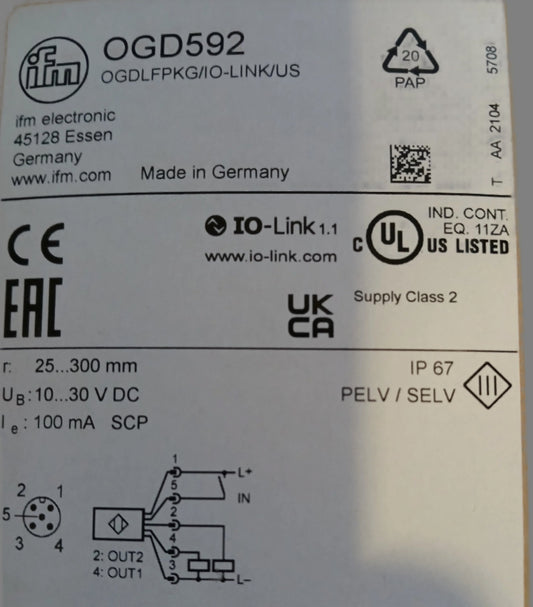 OGD592, IFM, optischer Entfernungsmesser