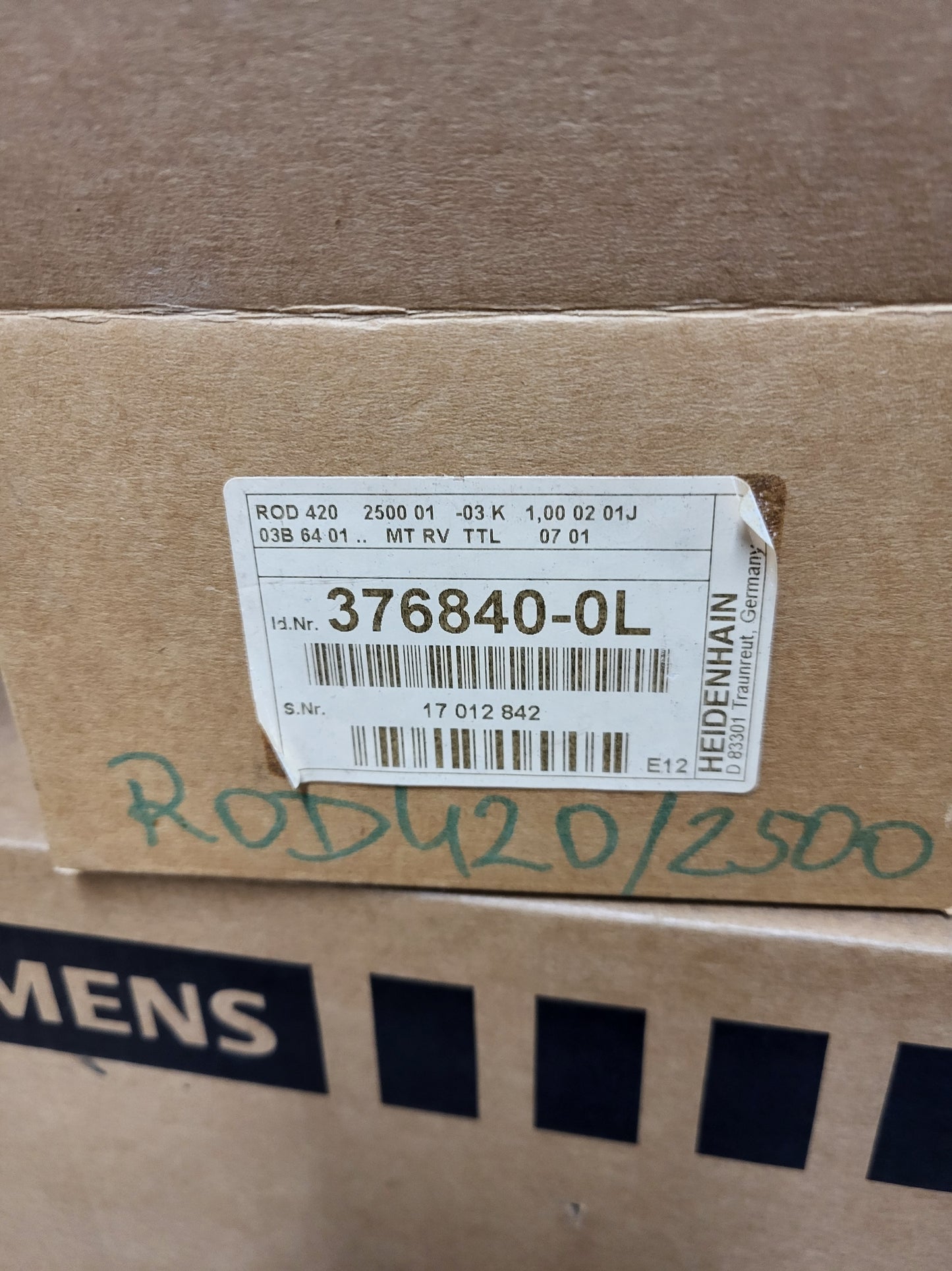 376840-0L, ROD420 2500 01, Heidenhain, inkrementális forgó jeladó