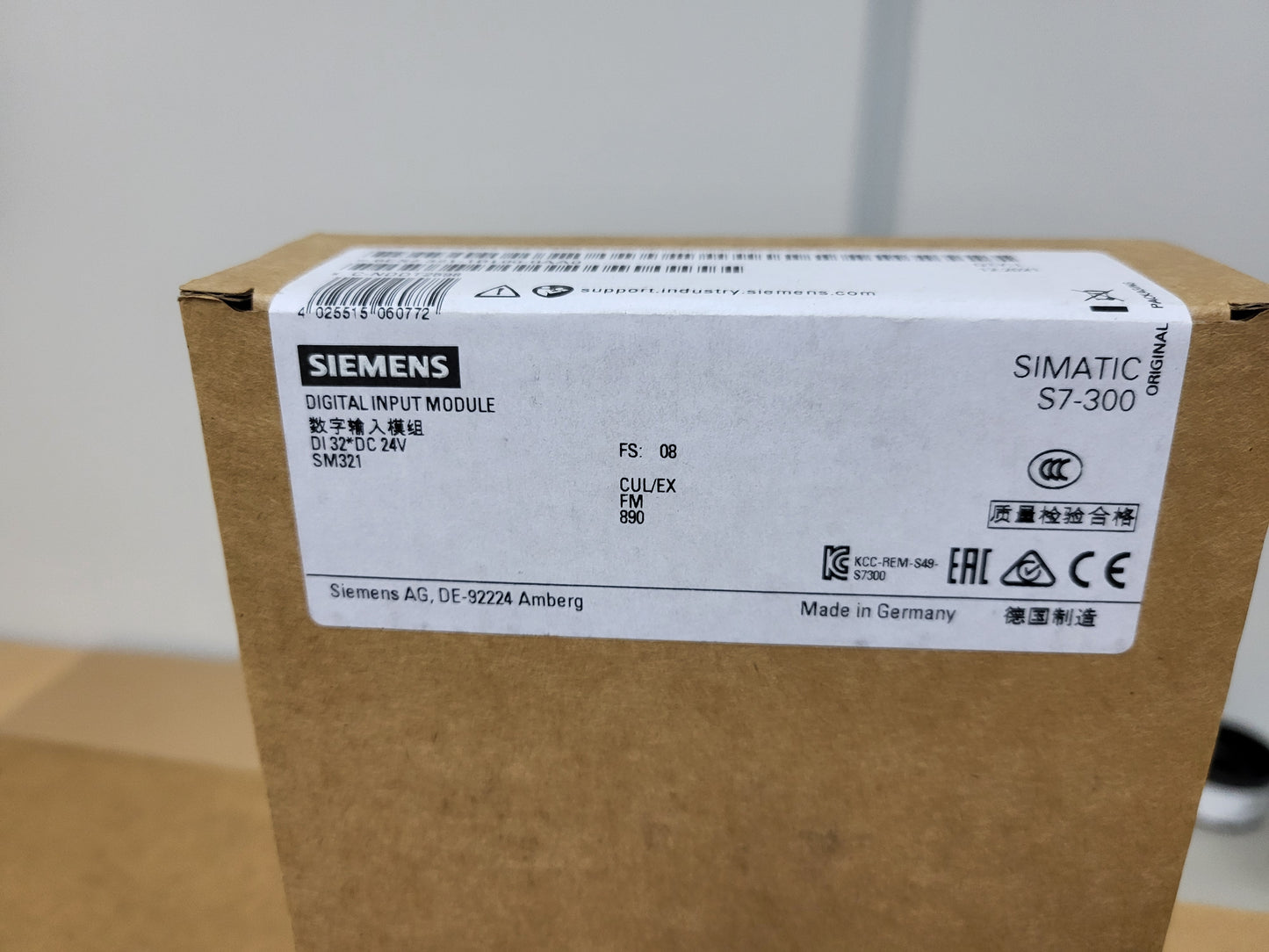 6ES7321-1BL00-0AA0, SIMATIC S7-300, digitales Eingabemodul, Siemens