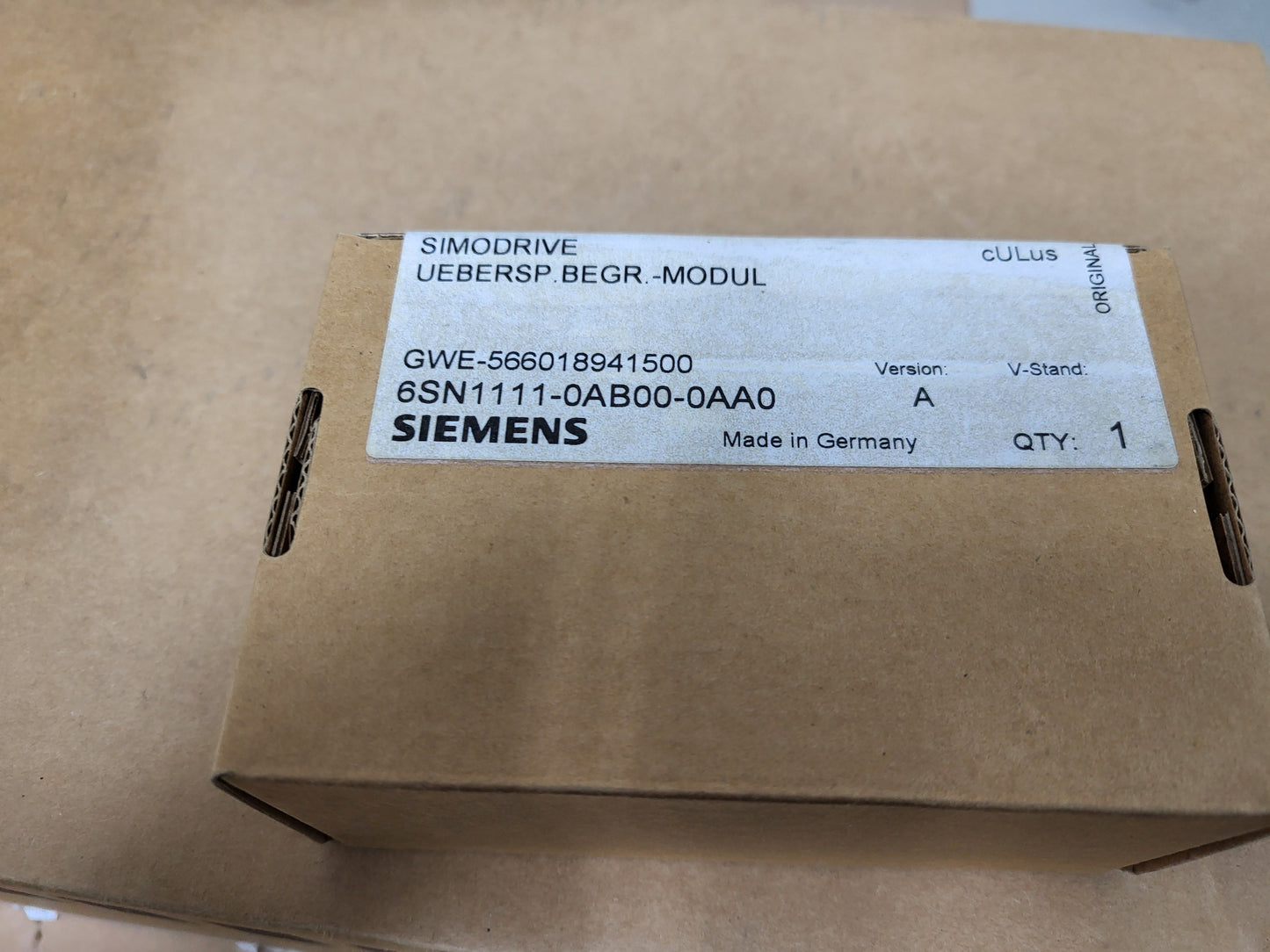 6SN1111-0AB00-0AA0, SIMODRIVE 611 Überspannungsschutz, Siemens