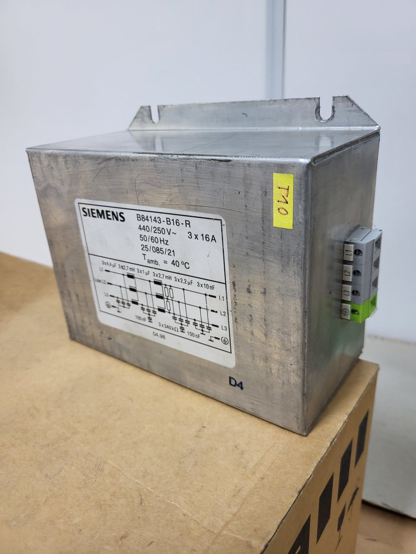 B84143-B16-R, RFI filter module, 3x16A, Siemens