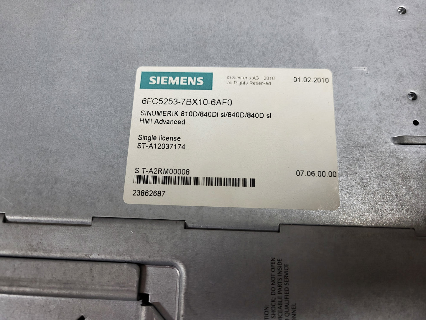 6FC5210-0DF33-2AA0 Sinumerik PCU50.3-P, 810D + 6FC5247-0AF08-4AA0 + 6FC5253-7BX10+6AF0