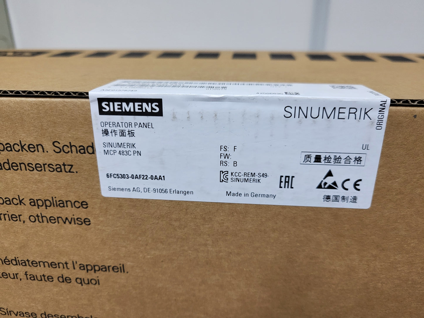 6FC5303-0AF22-0AA1, control pushbutton panel, Sinumerik