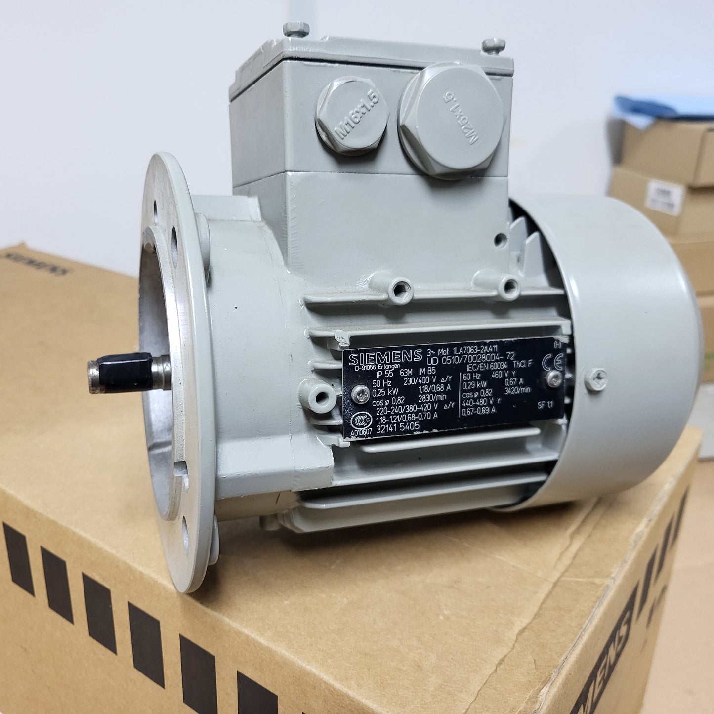 1LA7063-2AA11, 0,25kW 230/400V-os kalickás forgórészű motor, Siemens