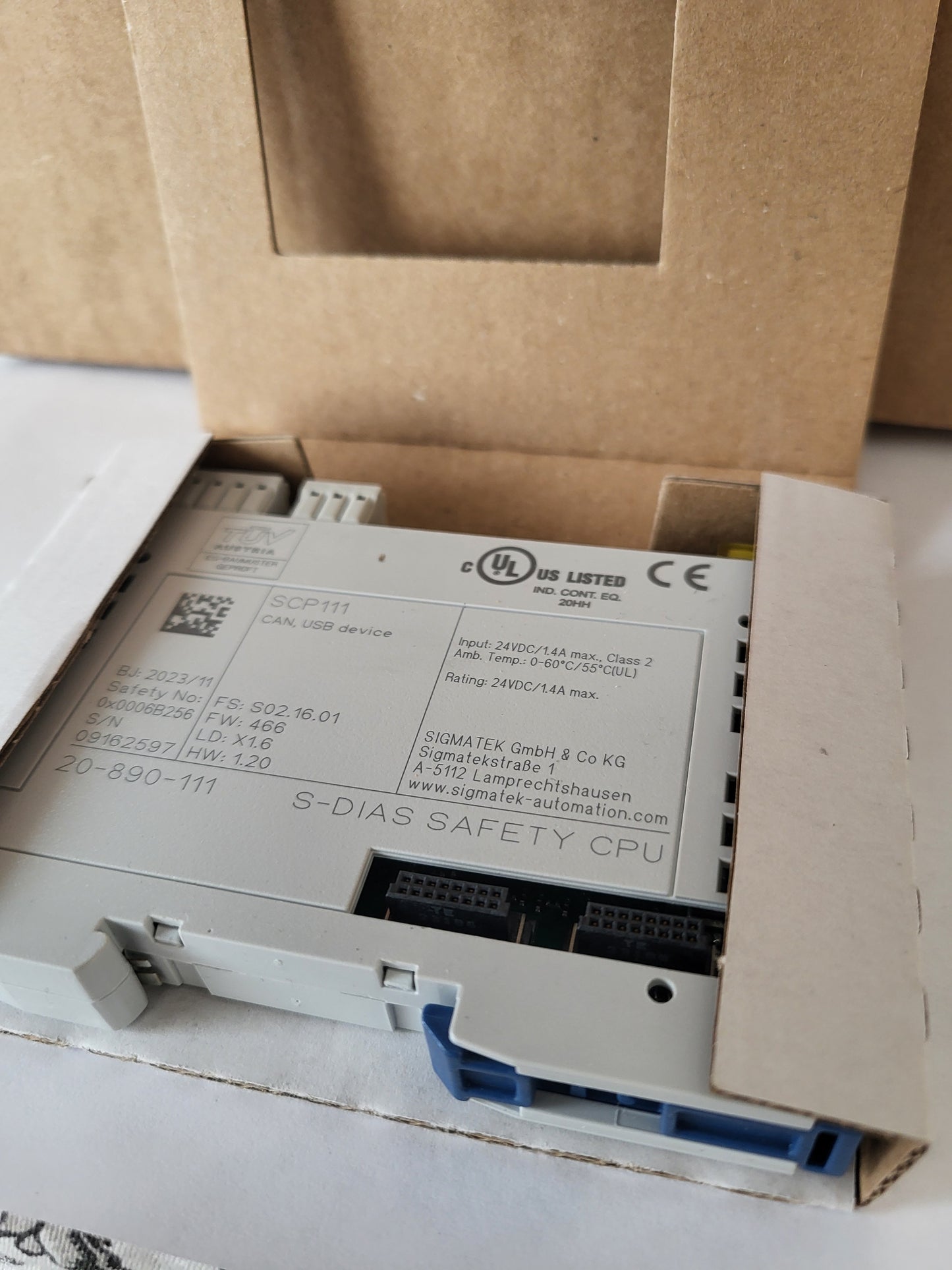 20-890-111, SCP111, S-DIAS fail-safe CPU module, Sigmatek